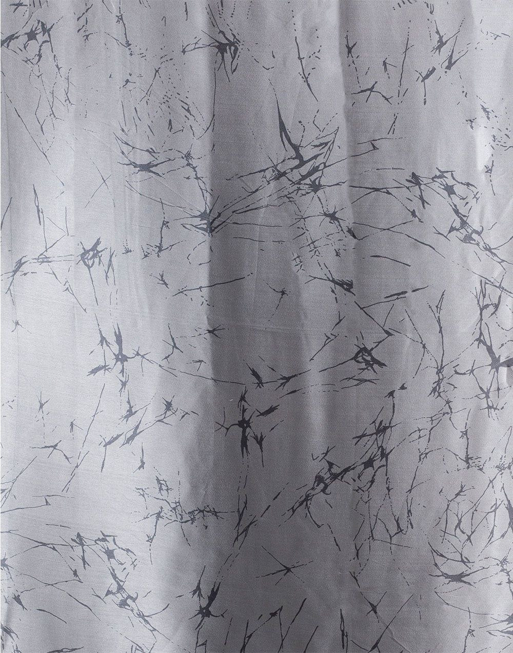Silver Grey Abstract Printed Satin Designer Saree – Elegant Party & Contemporary Wear Saree for Women