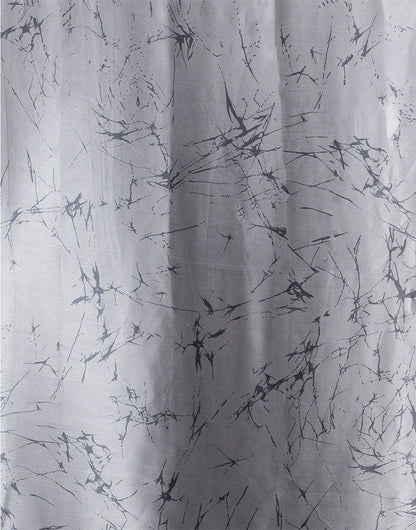 Silver Grey Abstract Printed Satin Designer Saree – Elegant Party & Contemporary Wear Saree for Women