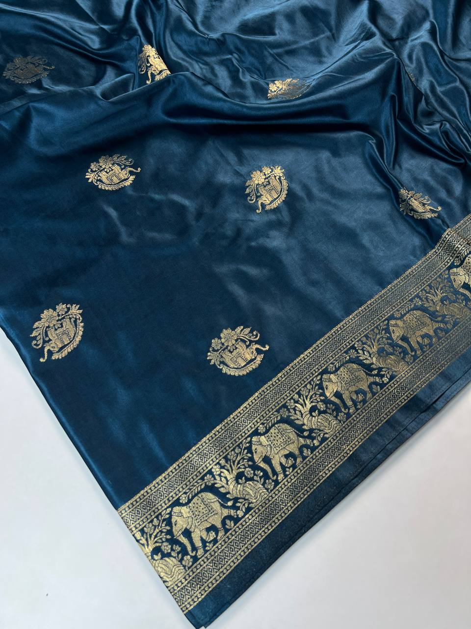 Royal Blue Banarasi Silk Saree For Women