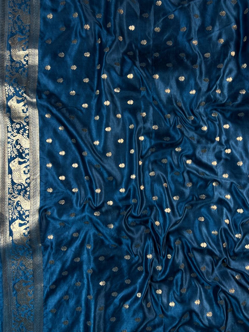 Royal Blue Banarasi Silk Saree For Women