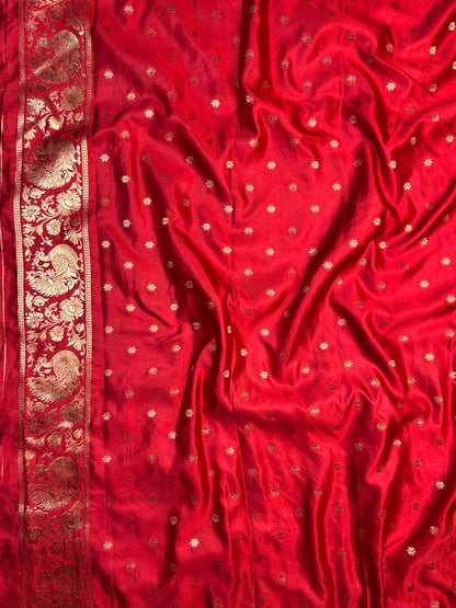 Bridal Red Banarasi Silk Saree for Women