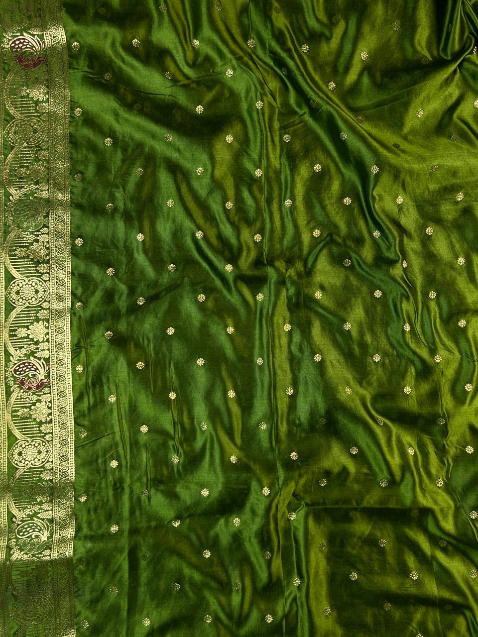 Green Banarasi Silk Saree for Women