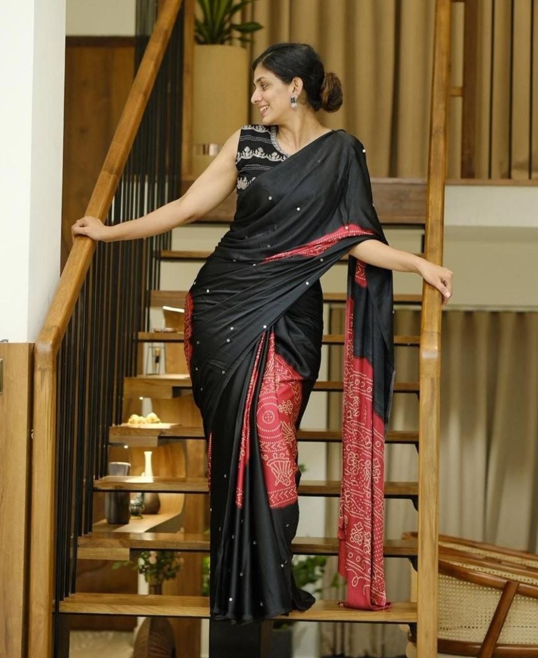 Black Gajji Silk Premium Designer Saree for Women