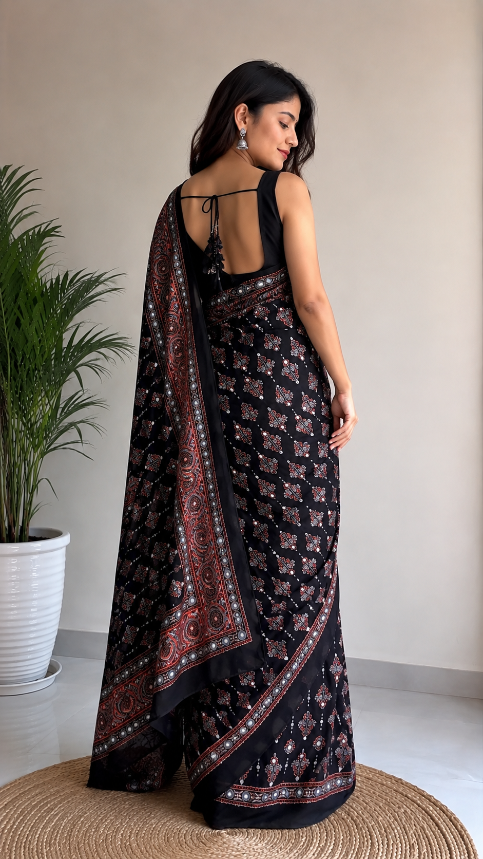 Black Gajji Silk Premium Designer Saree for Women