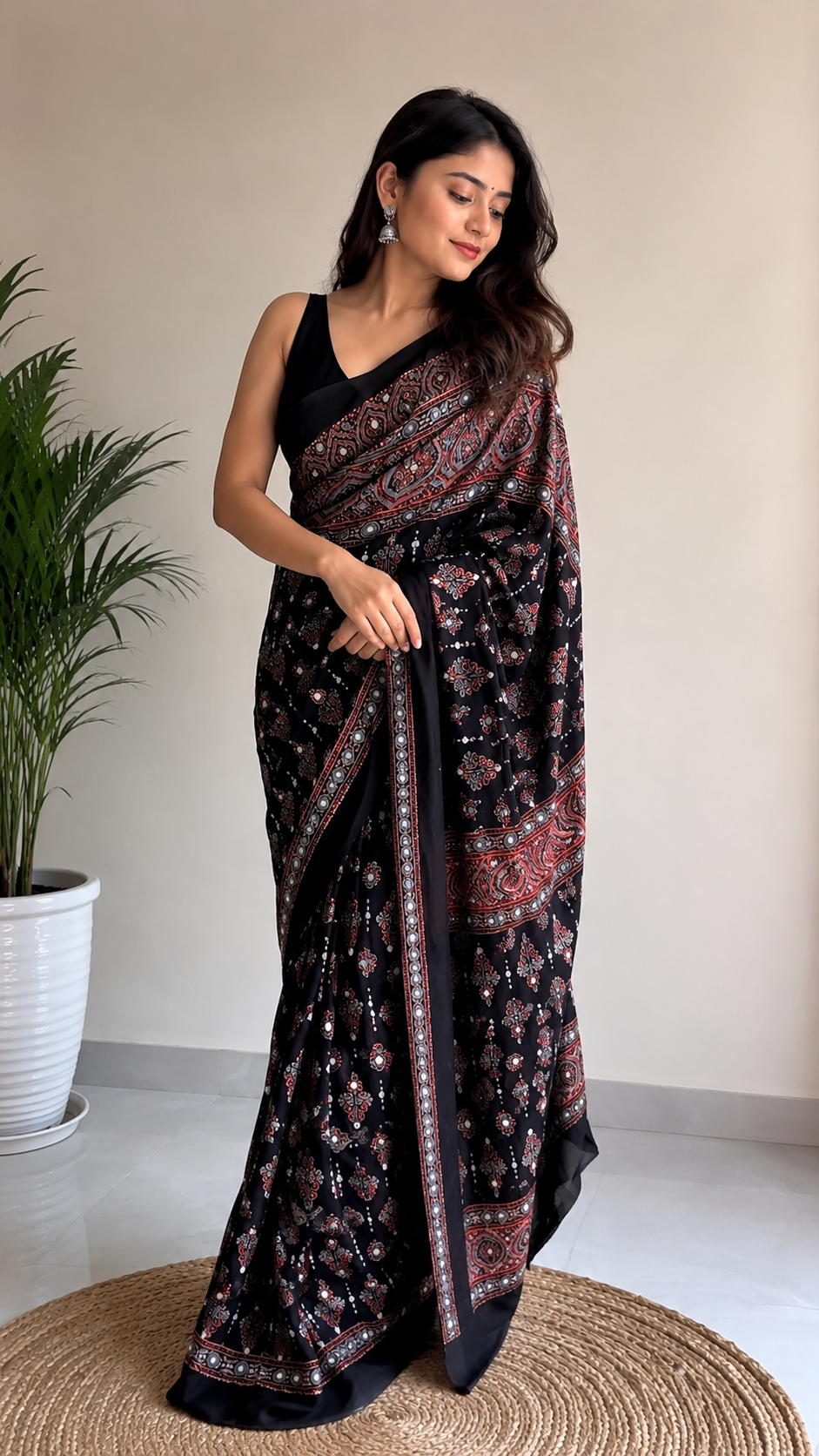 Black Gajji Silk Premium Designer Saree for Women