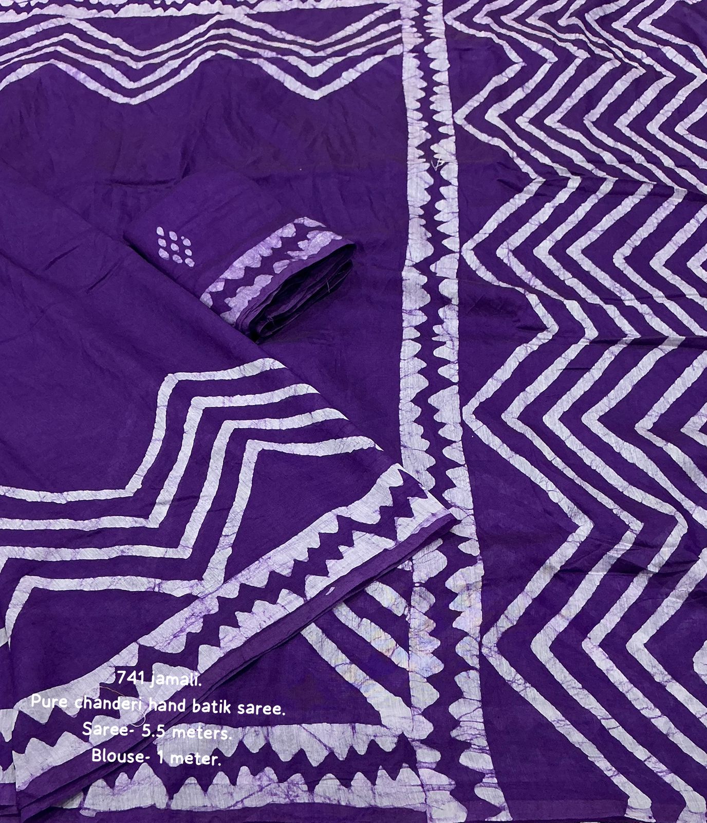 Lavender Chanderi Batik Saree